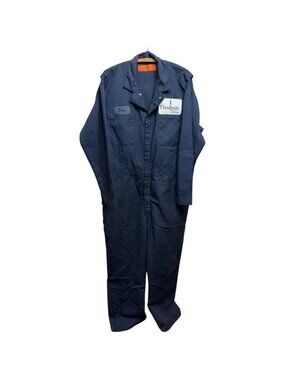 Red Kap Navy Blue Work Coveralls 48 RG Chesapeake Natural Gas Logo Heavy-Duty Tw